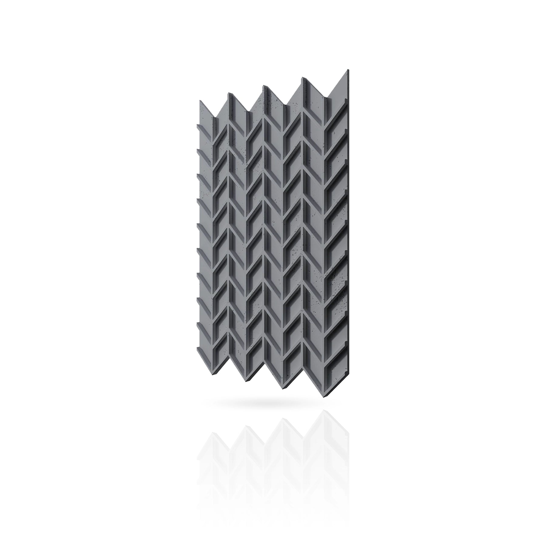 Concrete Cladding - HERRINGBONE S REVERS Wall Panels colour swatch on white background DecorMania.eu